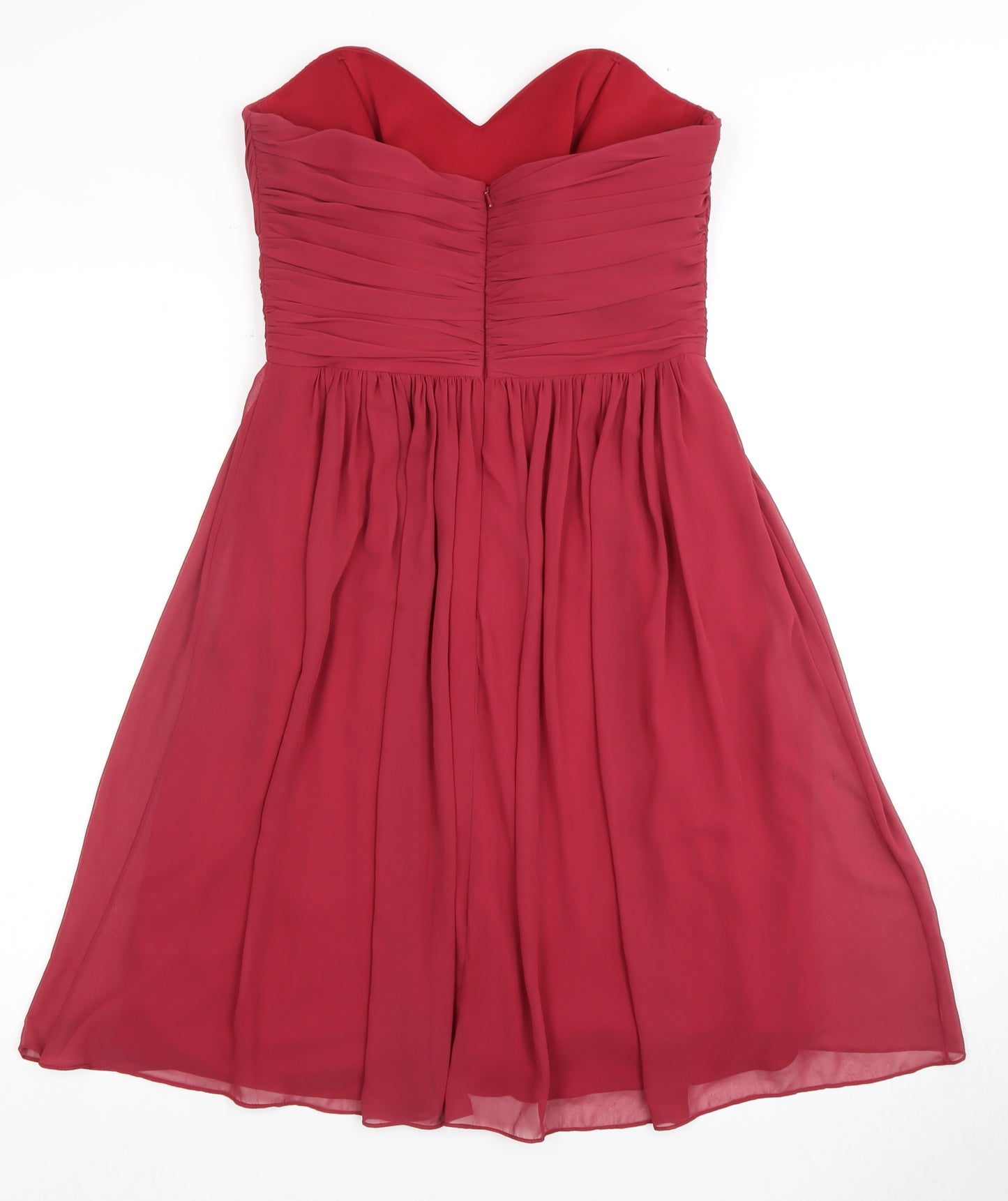 Dessy Collection Women's Red Strapless Dress, Size 8