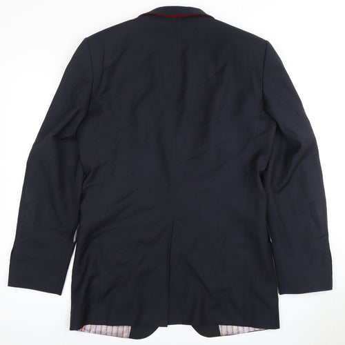 Tommy Hilfiger Men's Blue Wool Blazer, 38 Regular Fit