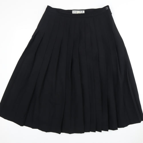 Jaeger Women's Black Pleated Skirt, Size 18