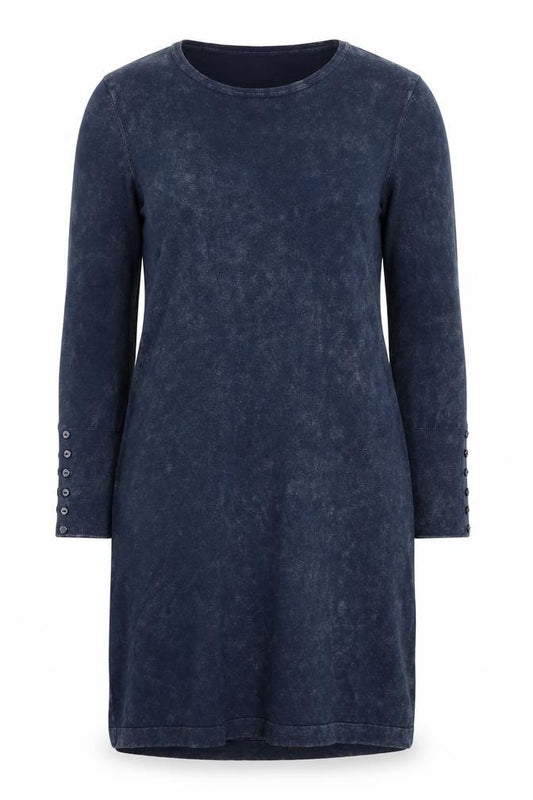 Front view of Yest Women's Blue Long Sleeve Dress, size 10