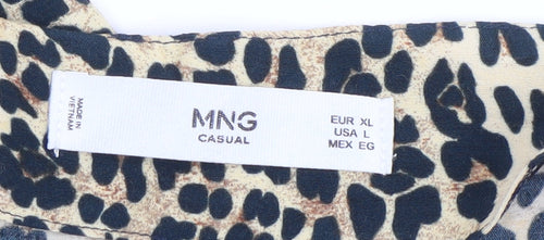 MNG Women's XL Leopard Print Casual Trousers