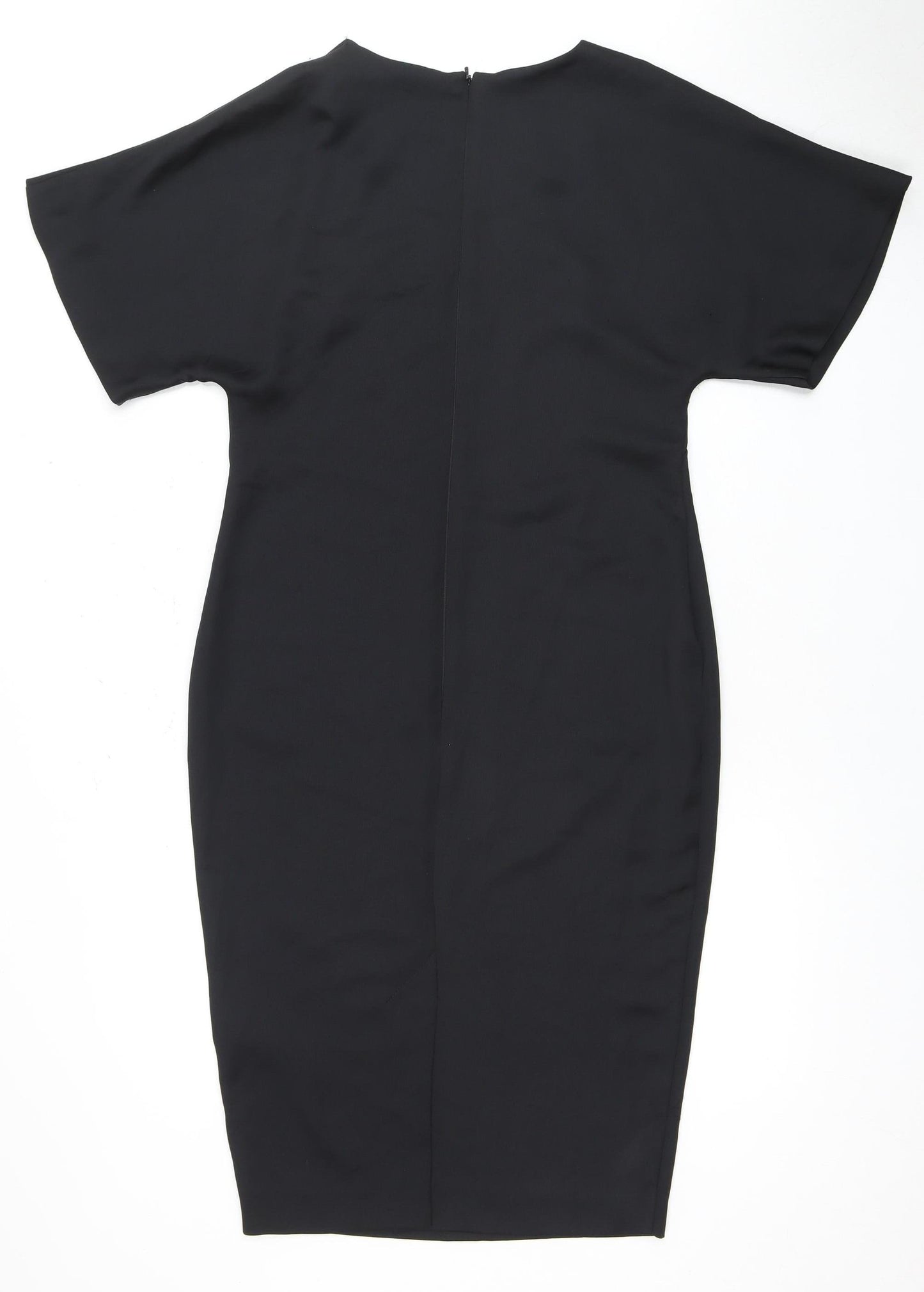 Debut Women's Black Sheath Dress, Size 8, Half Sleeve