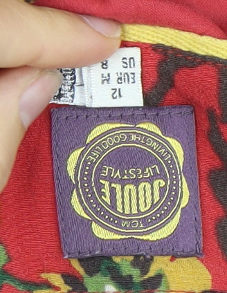 Joule Women's Red Floral Skirt, Size M, Cotton