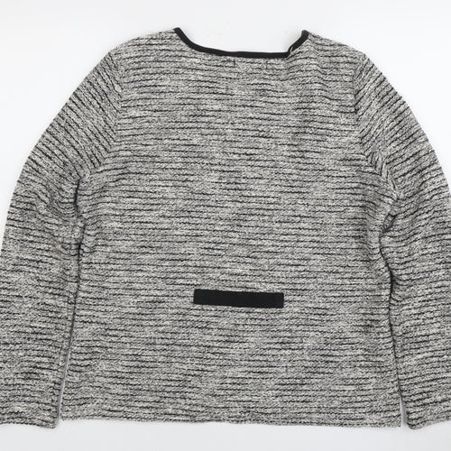 Bon Collection Women's M Black Cardigan, Round Neck
