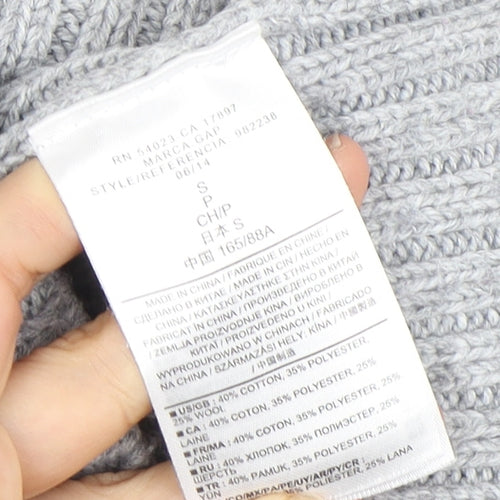 Gap Women's Grey Cable Knit Pullover Jumper Size S