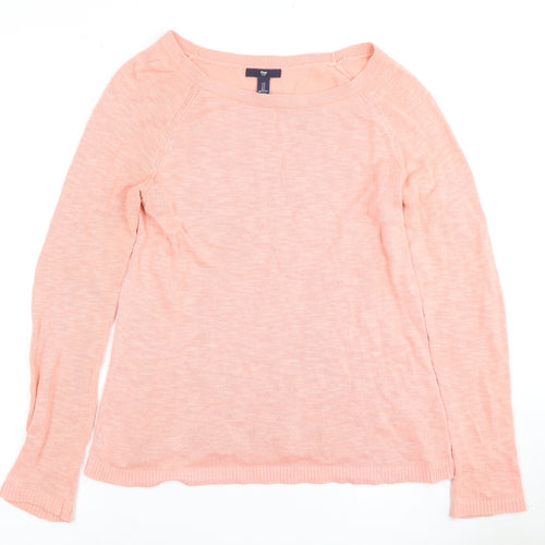 Gap Women's Pink Pullover Jumper, Size S, Boat Neck