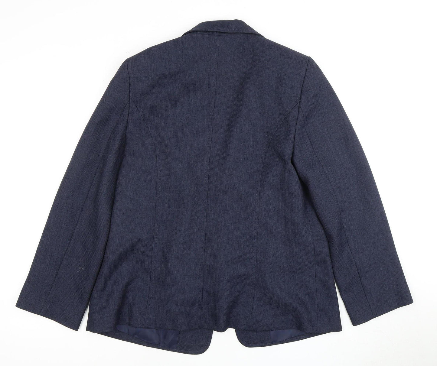 Lulu Women's Blue Suit Jacket Size 14 Regular Fit