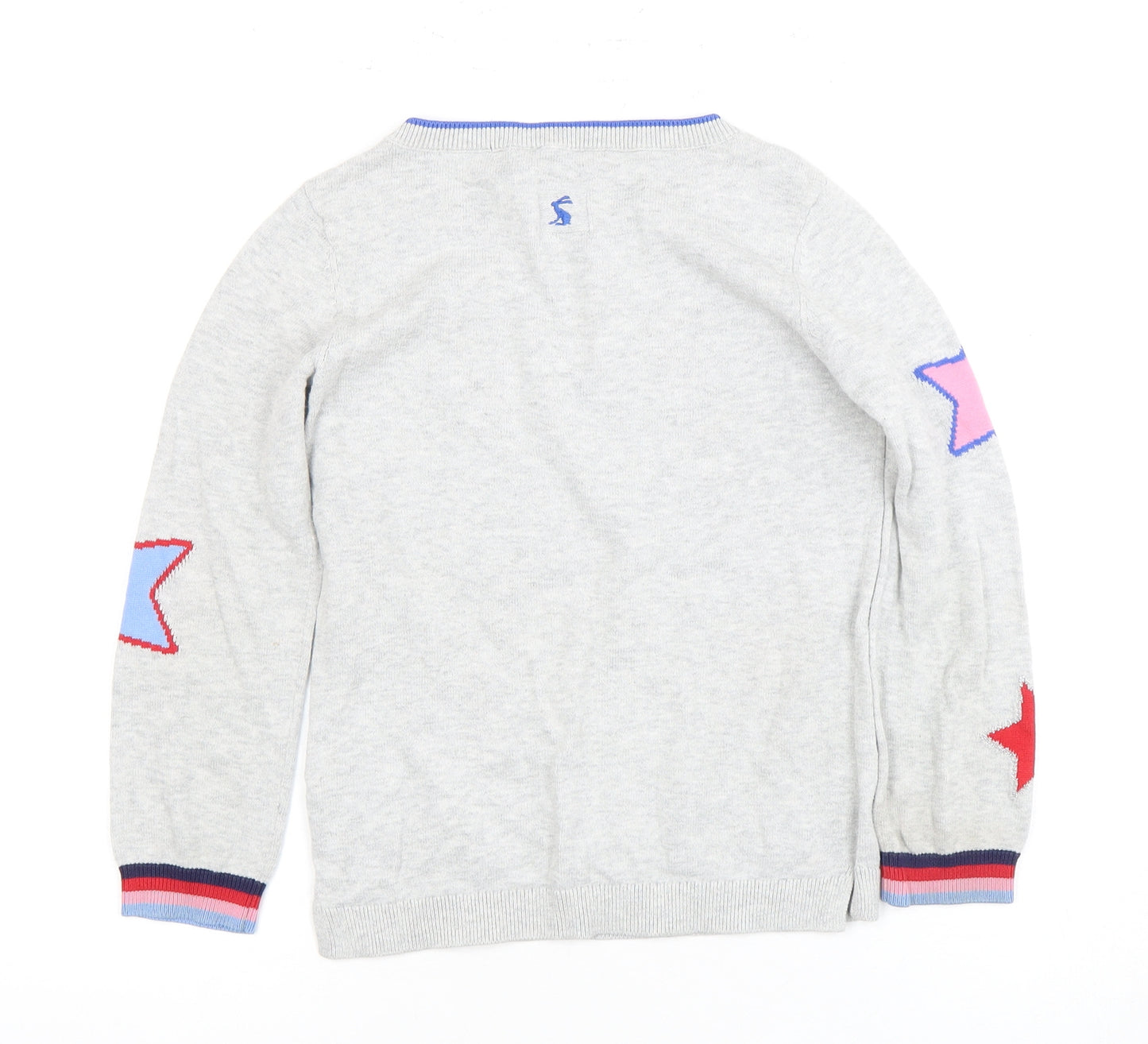 Joules Girls Grey Pullover Jumper 7-8 Years