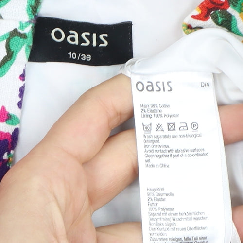 Oasis Women's Floral Sleeveless Cropped Top, Size 10