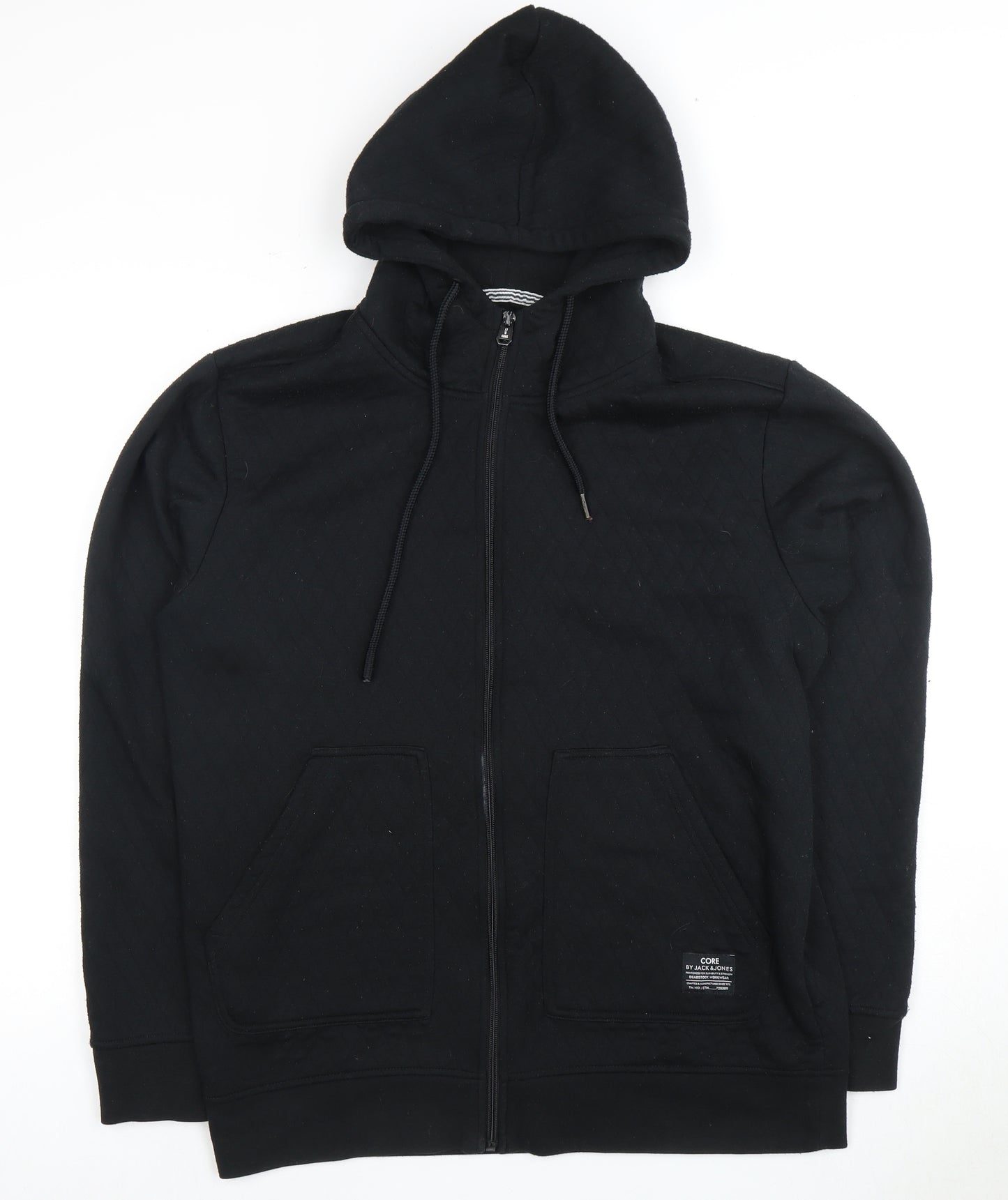 Jack & Jones Men's Black XL Full Zip Hoodie
