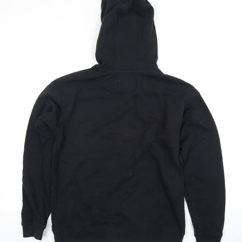 Jack Wills Black Girls Hoodie 12Y Pullover Graphic Print