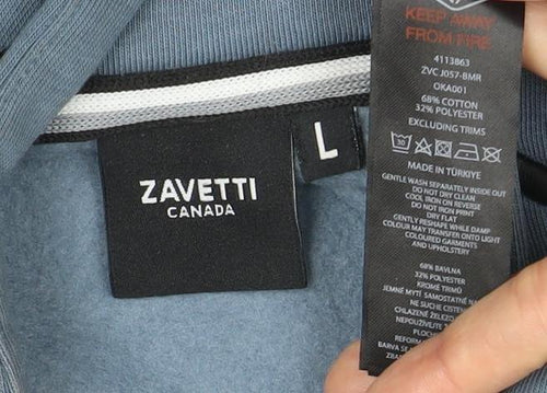 Zavetti Canada Boys Blue Pullover Hoodie Size L