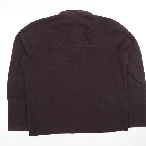 RJR John Rocha Men's Large Brown 1/4 Zip Sweatshirt