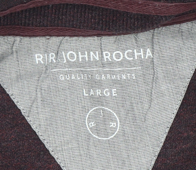 RJR John Rocha Men's Large Brown 1/4 Zip Sweatshirt