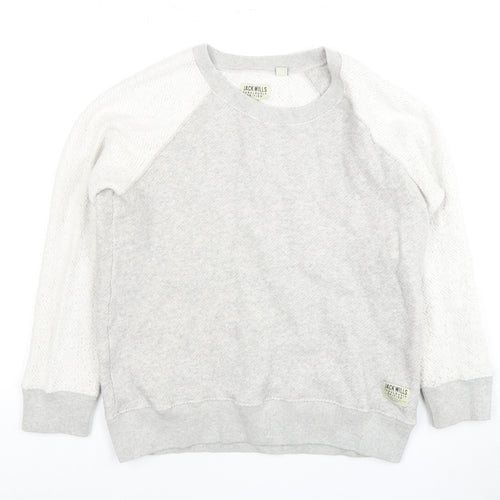 Jack Wills Grey Women's Pullover Sweatshirt Size 12