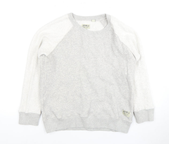 Jack Wills Grey Women's Pullover Sweatshirt Size 12