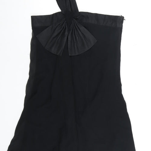 Lipsy Women's Black One Shoulder Silk Blouse