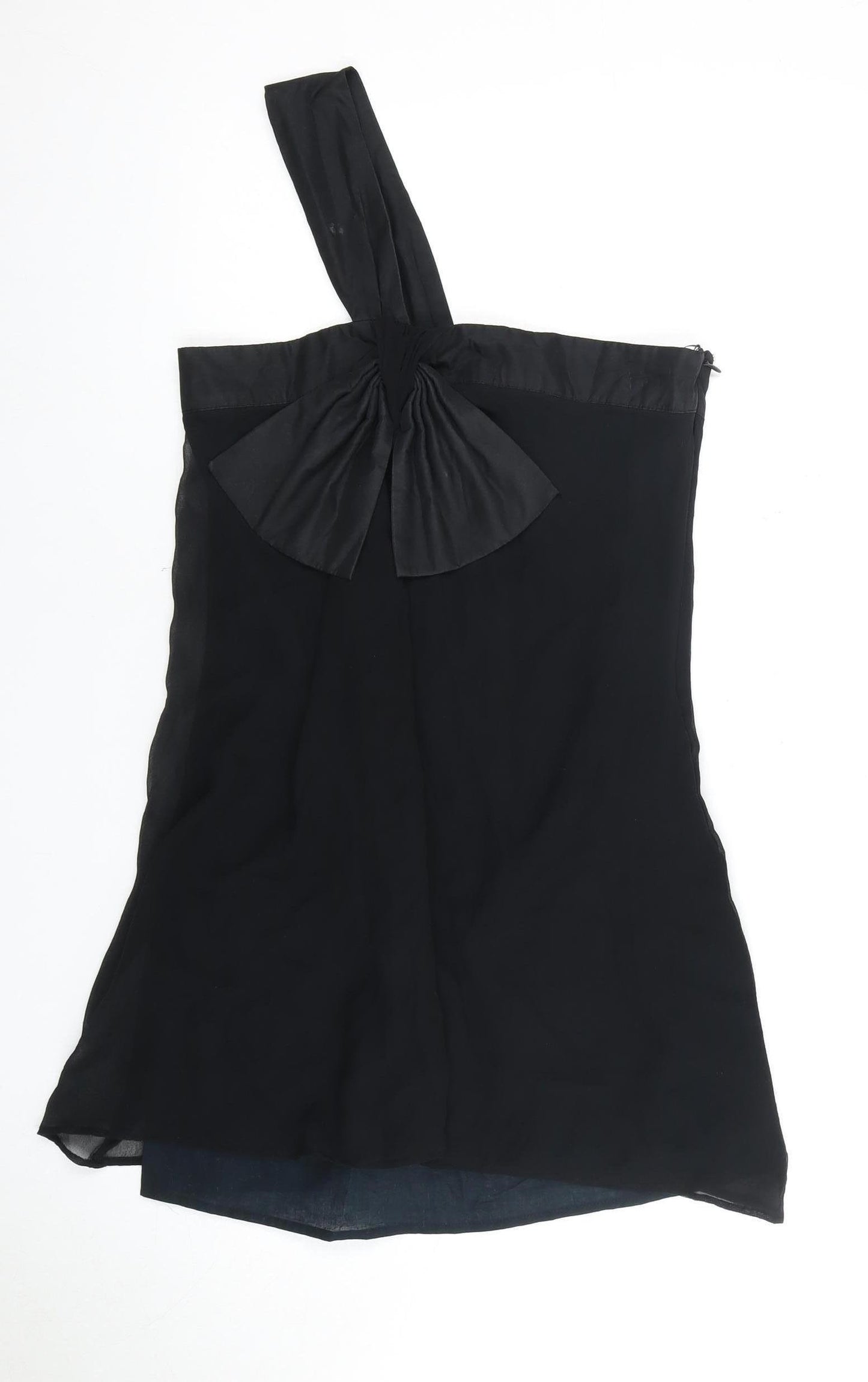 Lipsy Women's Black One Shoulder Silk Blouse