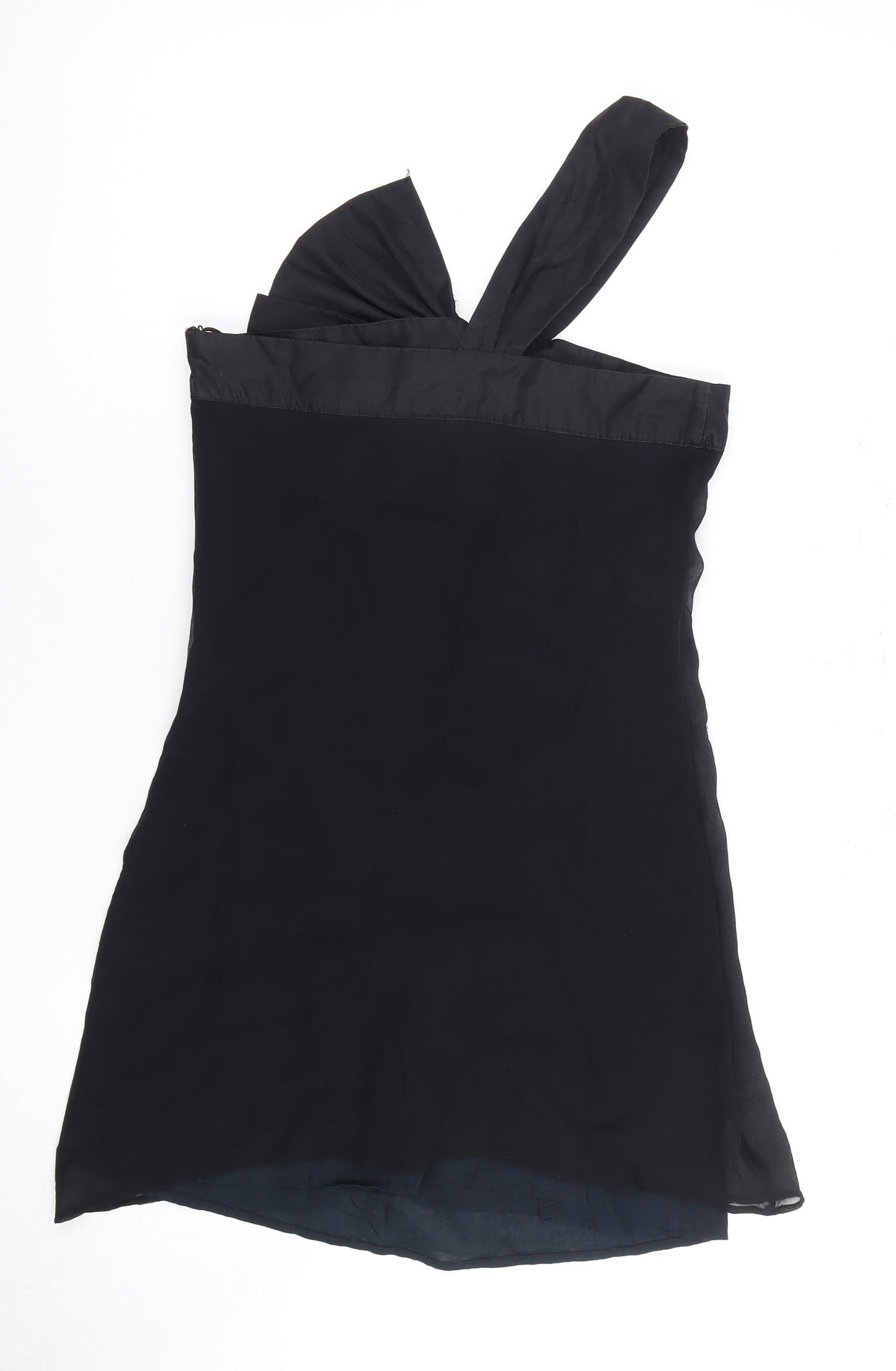 Lipsy Women's Black One Shoulder Silk Blouse