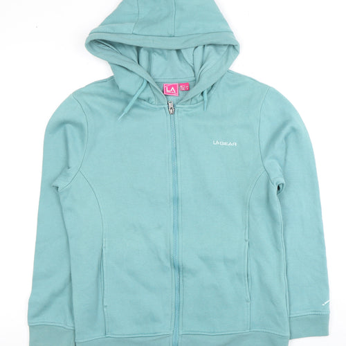 LA Gear Women's Green Full Zip Hoodie, Size 12