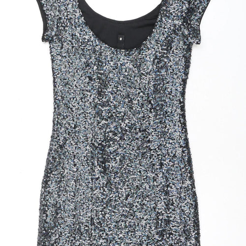 H&M Women’s Black Sequin Bodycon Dress Size 6 Party