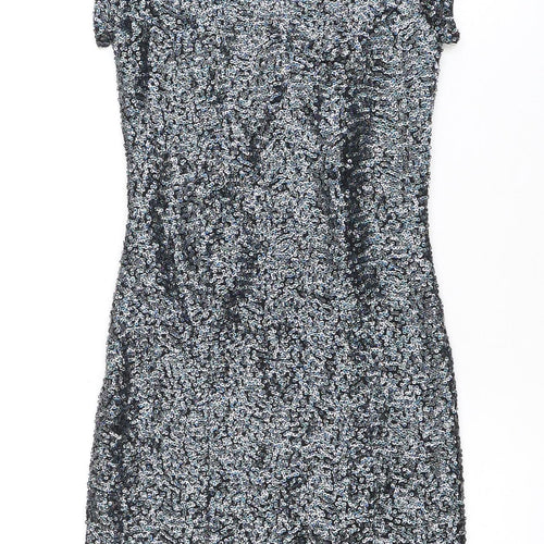 H&M Women’s Black Sequin Bodycon Dress Size 6 Party