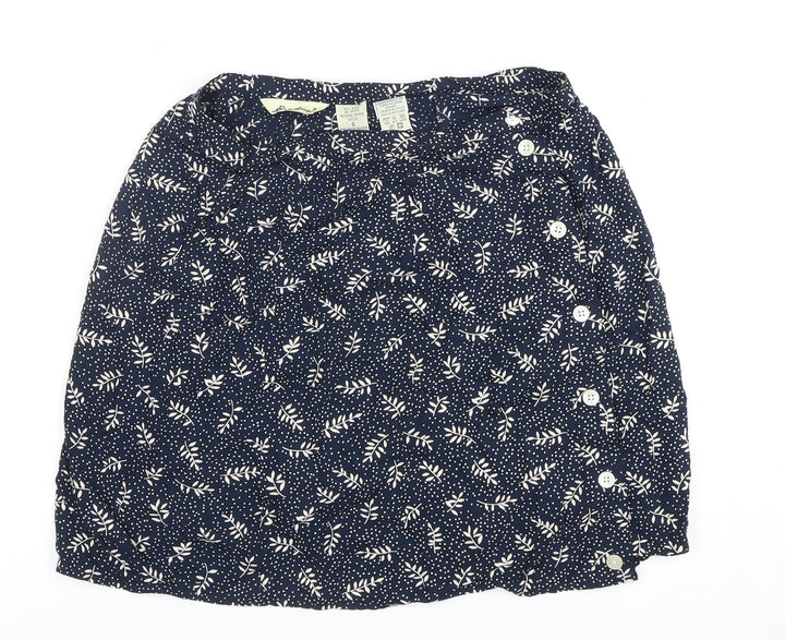 Eddie Bauer Women's Petite Blue Floral Skirt Size 6