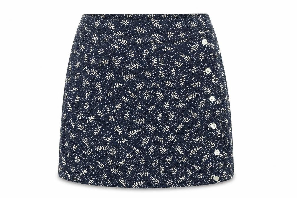 Eddie Bauer Women's Petite Blue Floral Skirt Size 6