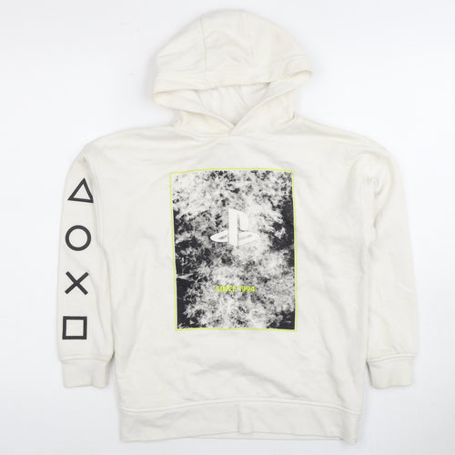 PlayStation Boys White Pullover Hoodie 9-10 Years