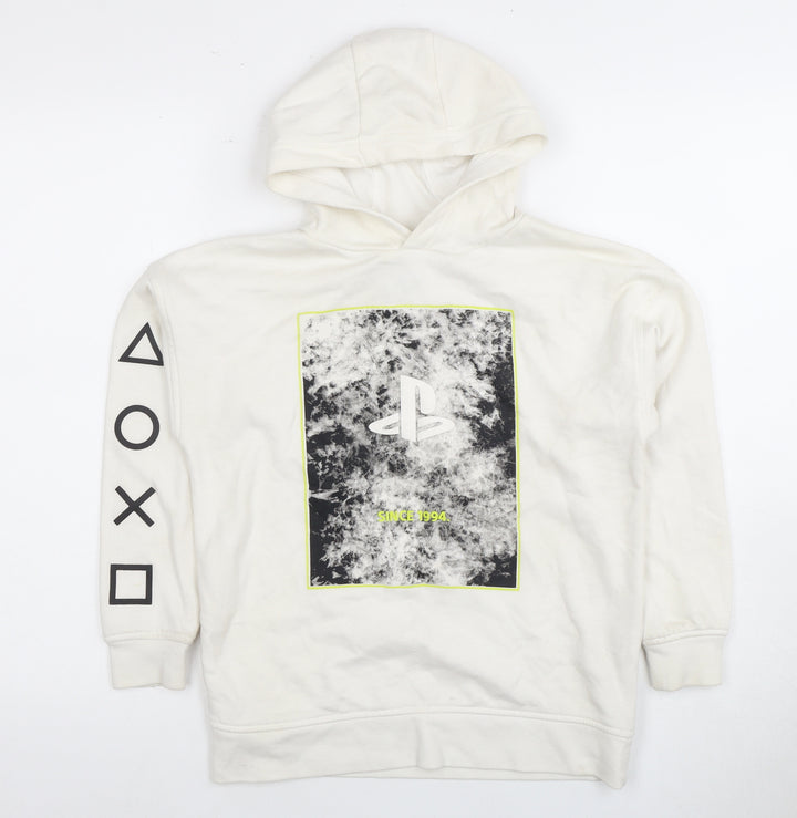 PlayStation Boys White Pullover Hoodie 9-10 Years
