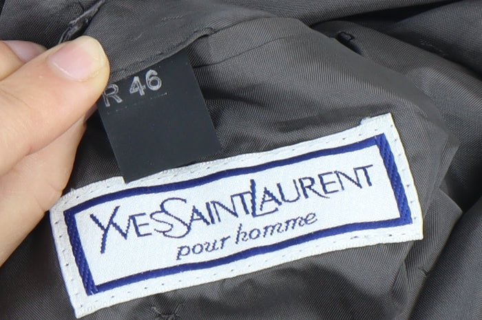 Yves Saint Laurent Men's Grey Wool Blazer Size 46R