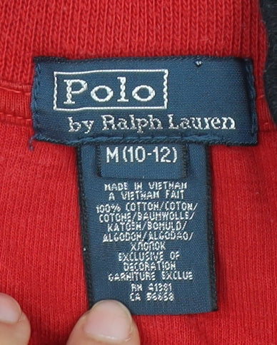 Polo Ralph Lauren Red Henley Unisex M Sweatshirt