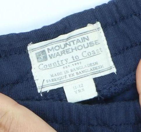 Mountain Warehouse Boys Blue Trousers 11-12 Years Elastic Waist