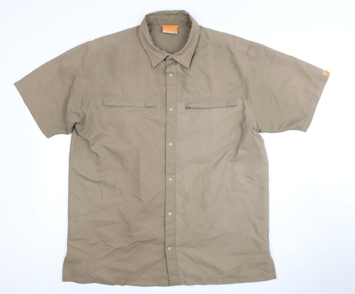 Trespass Men's Beige Short Sleeve Casual Shirt L