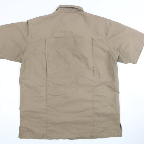 Trespass Men's Beige Short Sleeve Casual Shirt L