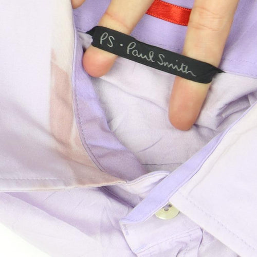 PS Paul Smith Men's Purple Slim Fit Dress Shirt