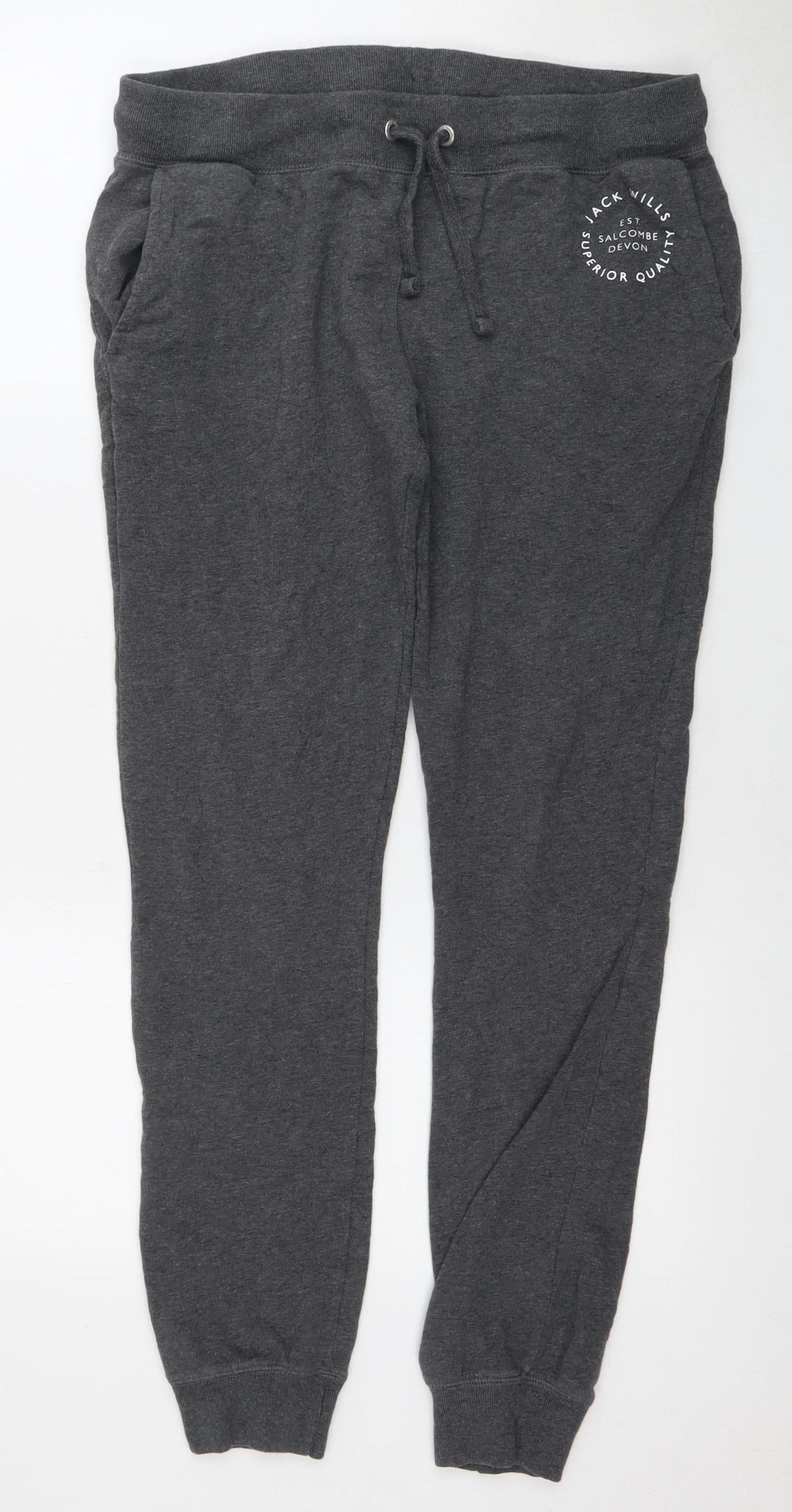 Jack Wills Women's Grey Jogger Trousers Size 14
