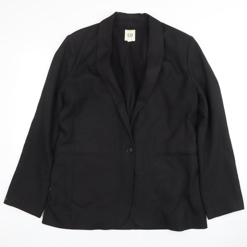 GAP Women's Black Blazer, Size 12, Classic Suit Jacket