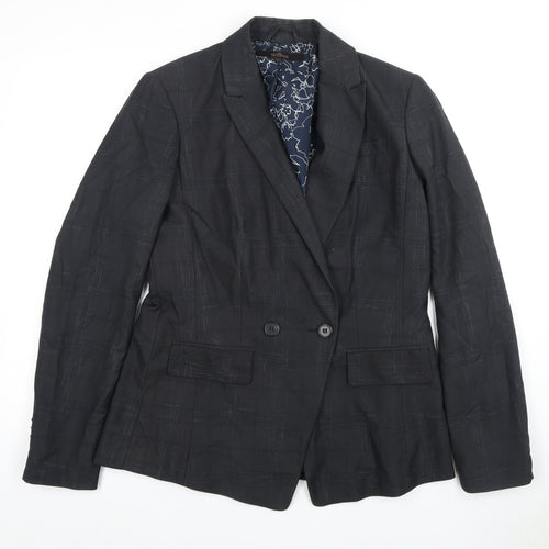 Next Women's Black Double-Breasted Suit Jacket Size 14