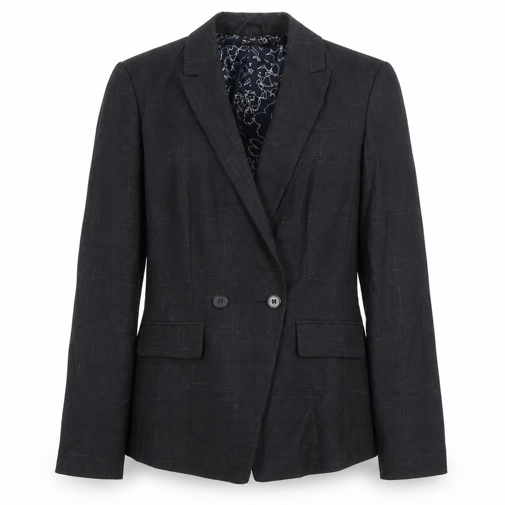 Next Women's Black Double-Breasted Suit Jacket Size 14