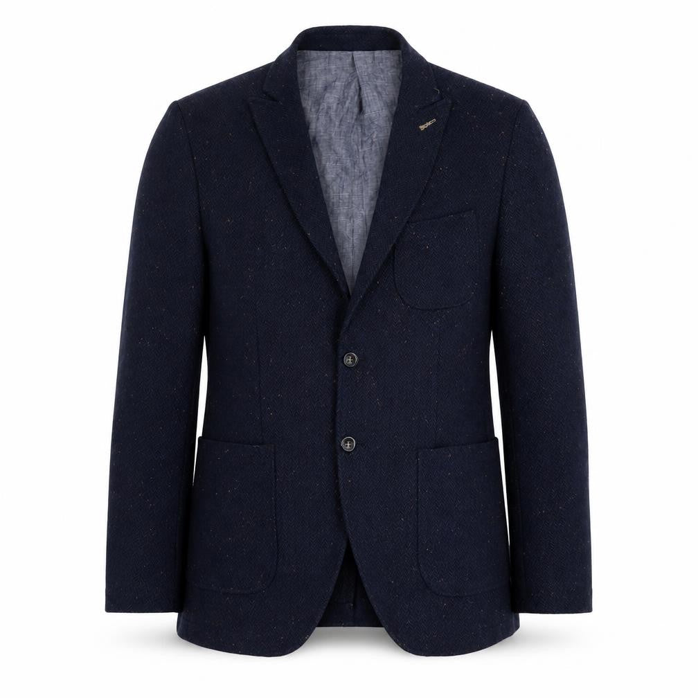 Front view of JACK & JONES Men's Blue Blazer, UK 42, Formal Jacket