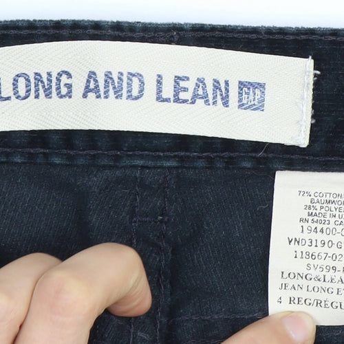 Gap Women's Black Long & Lean Trousers, Size 4