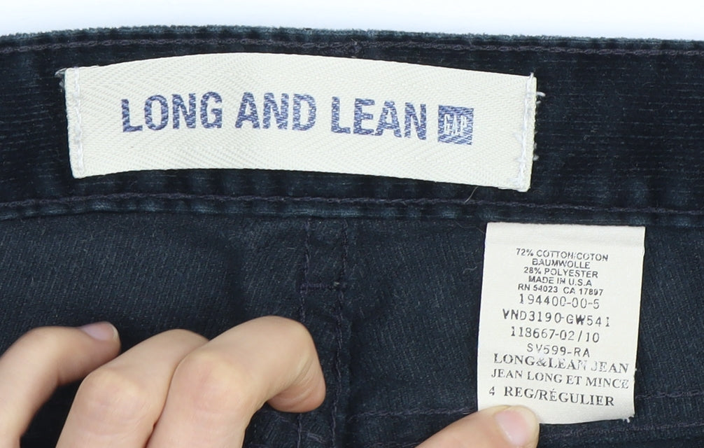 Gap Women's Black Long & Lean Trousers, Size 4