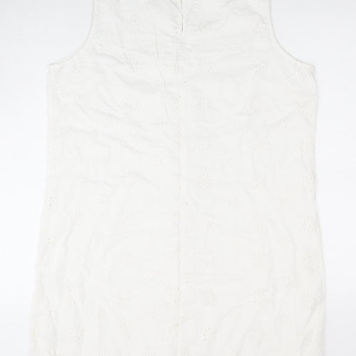 Roman Womens White Sleeveless Dress, Size 16