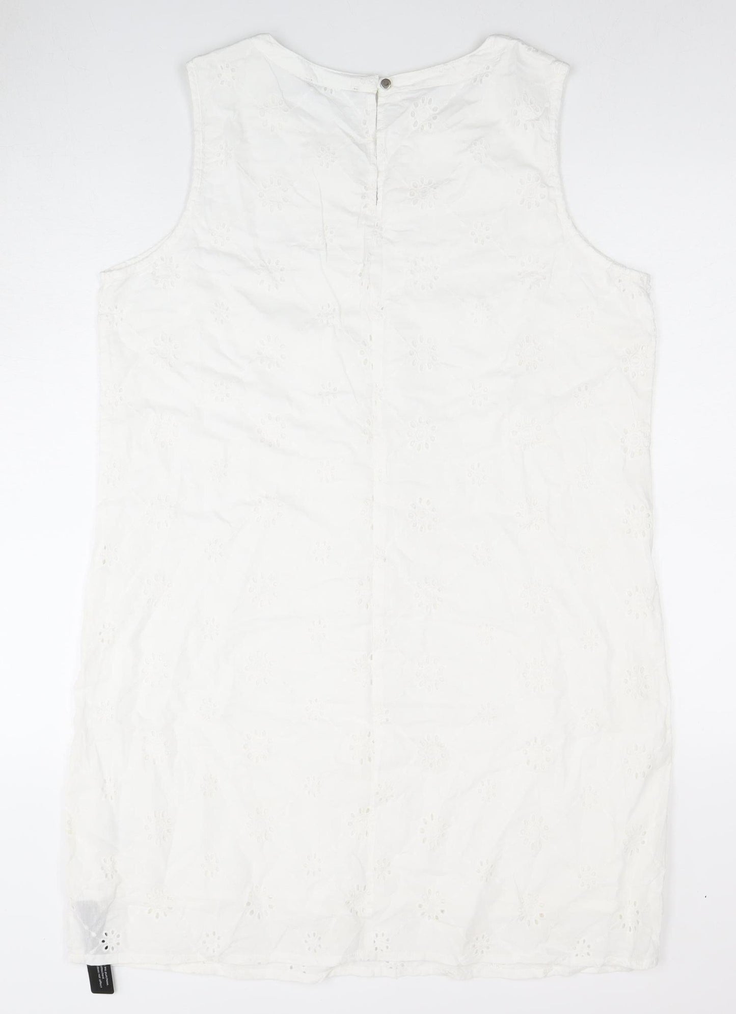 Roman Womens White Sleeveless Dress, Size 16