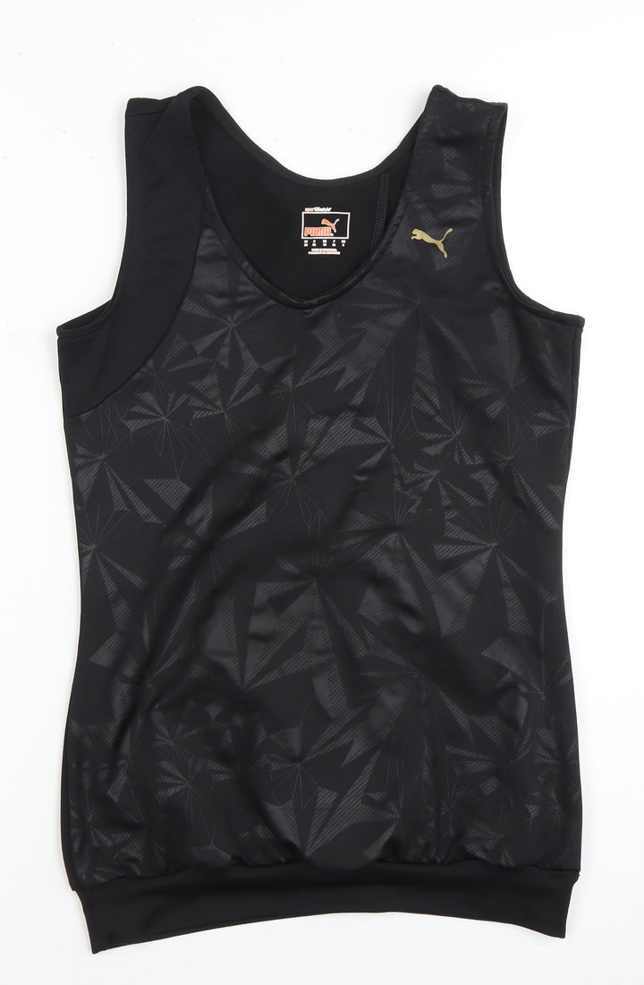 Puma Women's Black Tank Top - Size 10, Stretch