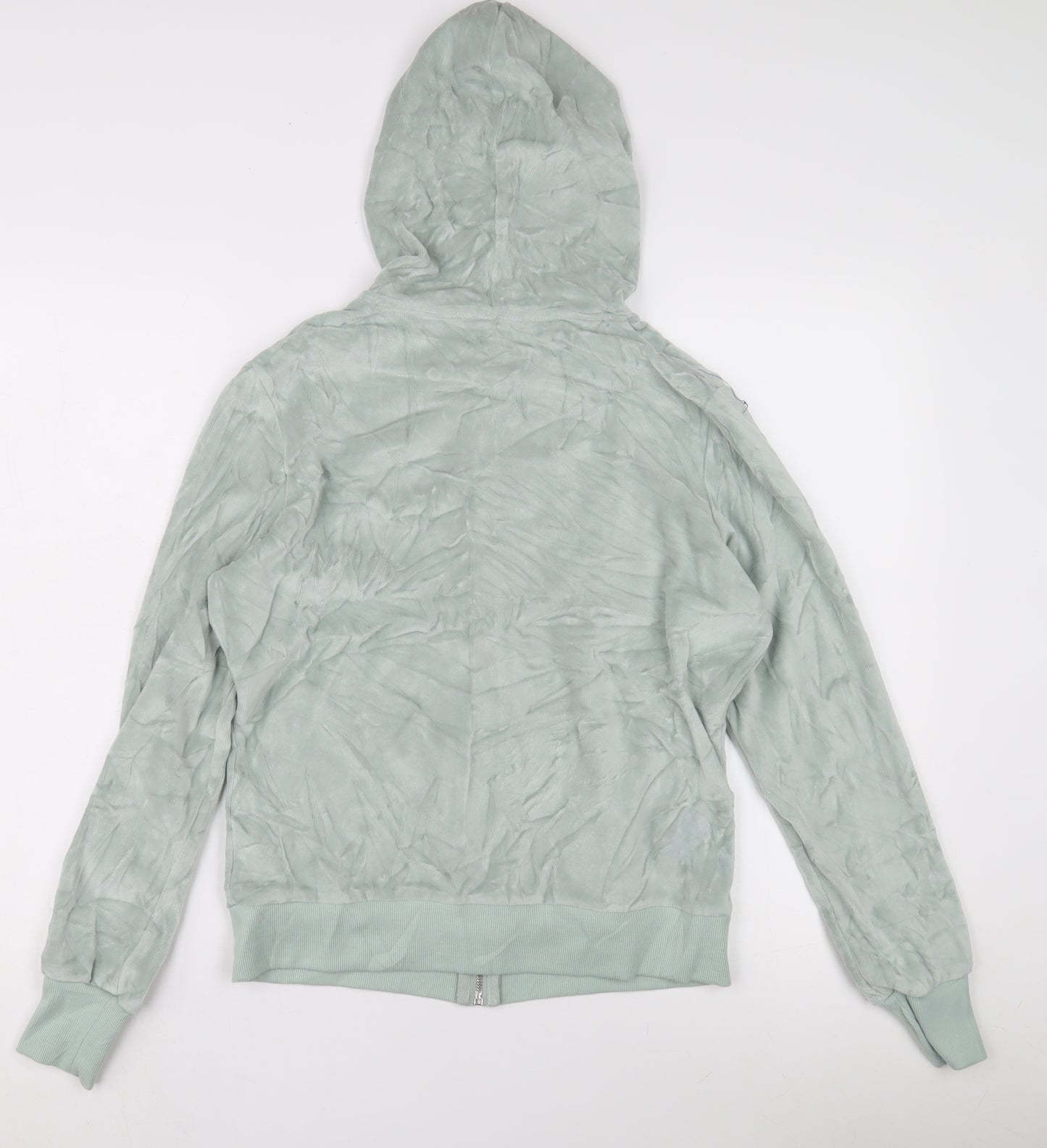 Lipsy Women's Green Full Zip Velour Hoodie Size 12