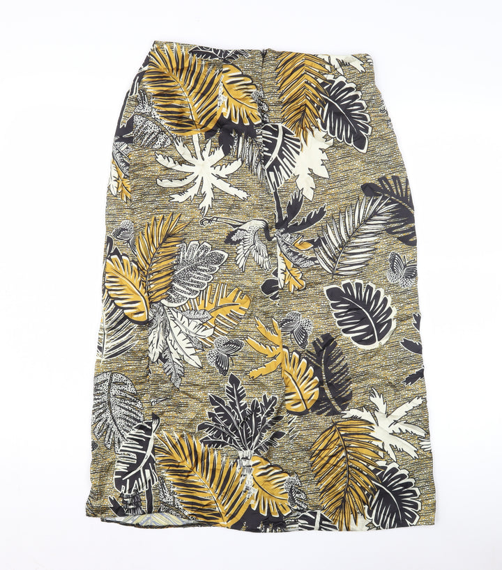 Women's Multicoloured Floral Midi Pencil Skirt