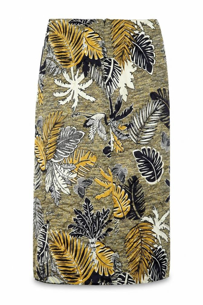Front view of Women's Multicoloured Floral Midi Pencil Skirt
