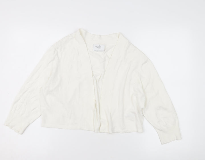 Wallis Women’s White Petite Cardigan, Medium